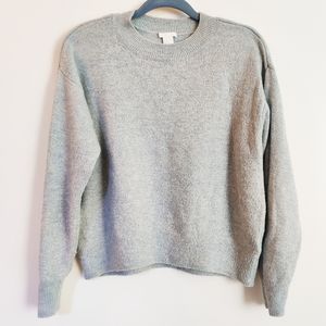 H&M Glittering Knit Sweater Mint Blue Green